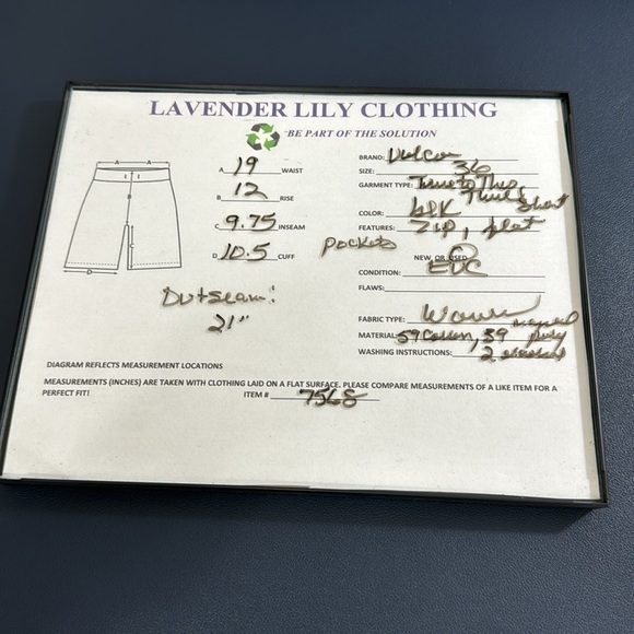 Volcom Men's 36 True To This Twill Shorts Black EUC Flat Front Inseam 9.75" - Picture 13 of 13